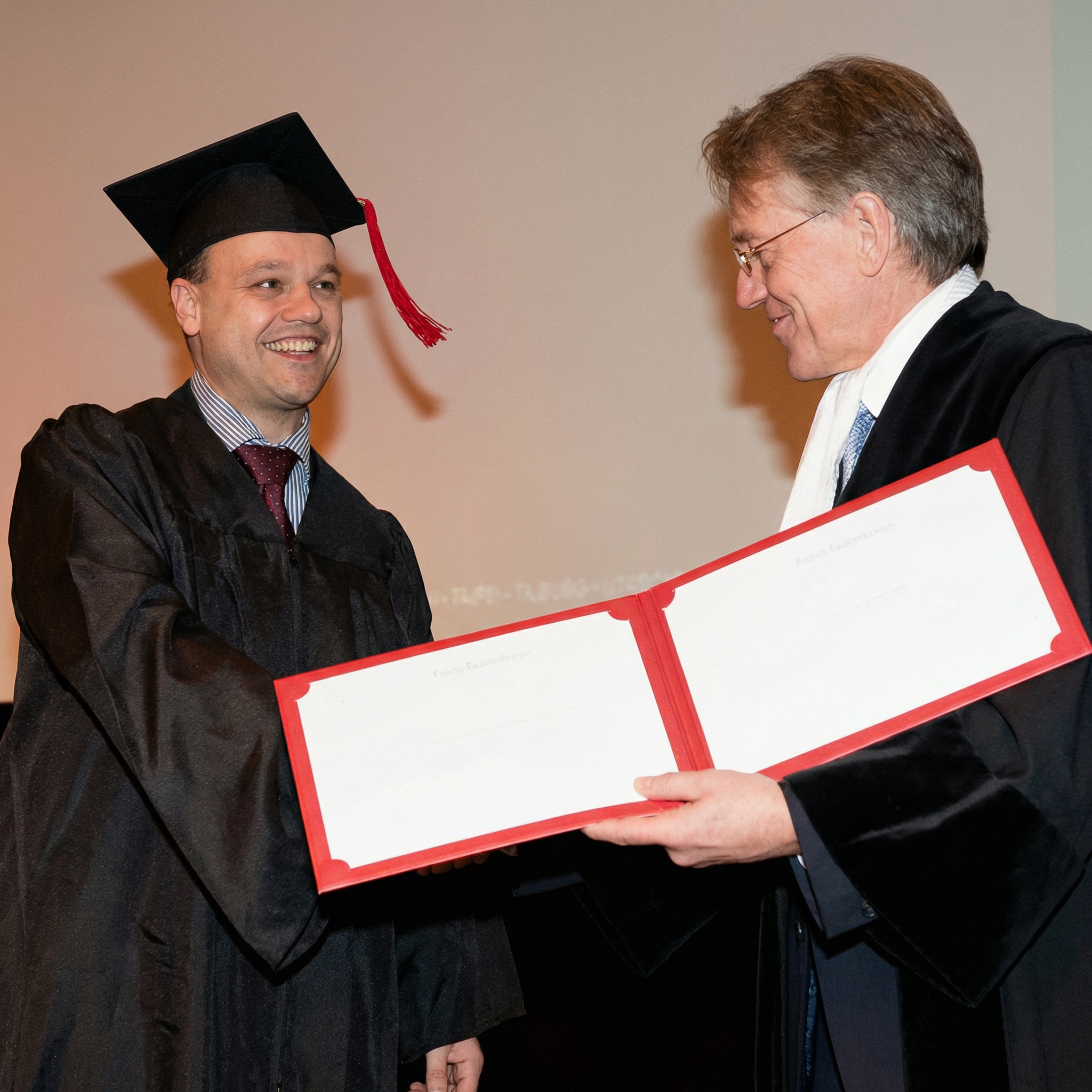 Jan-Willem Rodenhuis ontvangt zijn Master-diploma